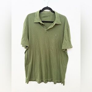 John Varvatos Men's USA short-sleeve polo shirt olive green Size XL EUC